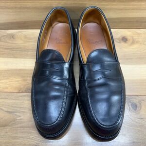 Allen Edmonds Cole Penny Loafers Mens 9.5 EEE Black Leather Dress Shoes